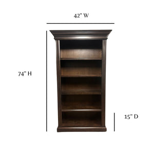 Forest Designs Crown Bookcase (42" W x 74" H x 15" D)