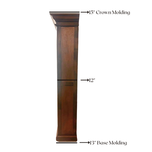 Forest Designs Crown Bookcase Wall (114" W x 74" H x 15" D)